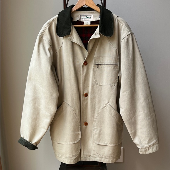LL Bean 80s Field Chore Barn Lined Wool Jacket Coat R642 USA - Picture 1 of 16